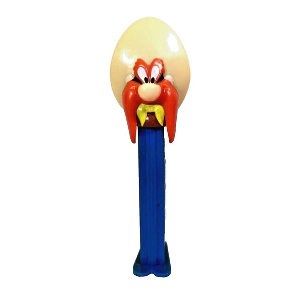 PEZ Yosemite Sam Candy Dispenser Blue Base Feet Empty Collectible Warner Bros - Picture 1 of 4